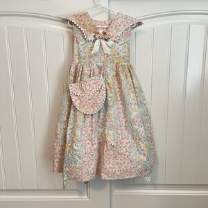 Vintage Daisy Kingdom girls dress with attached bag toddler size 4